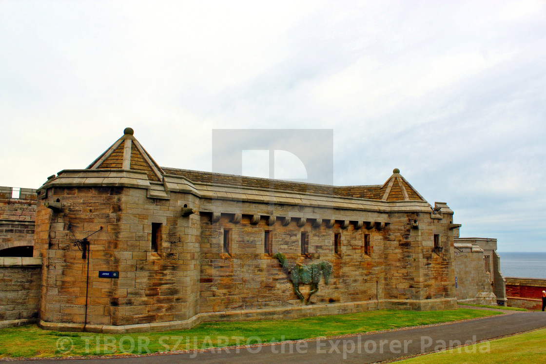 "True History and Movie Scene - Bamburgh Castle # 48" stock image