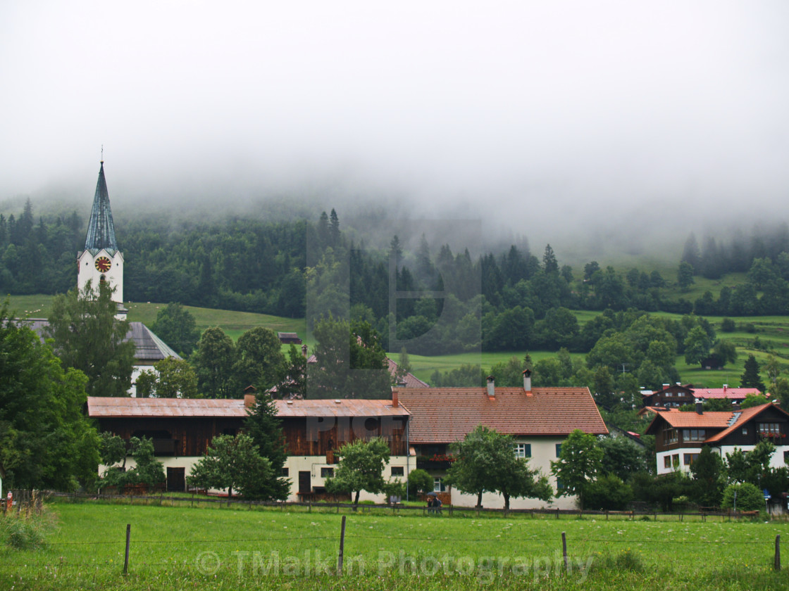 "Barvarian Alps Fog 1" stock image