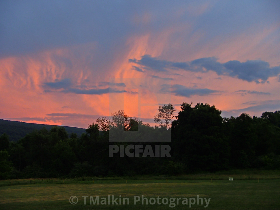 "Walpack NJ Sunset" stock image