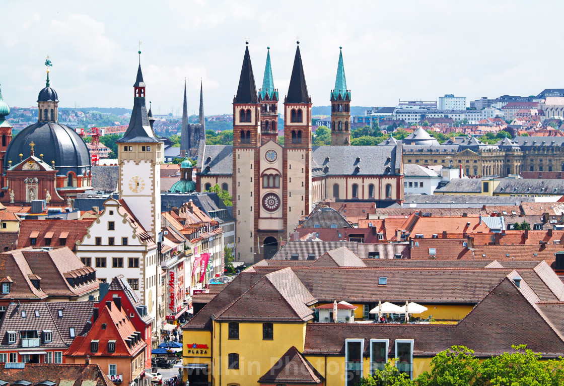 "Steeples of Wurzburg" stock image