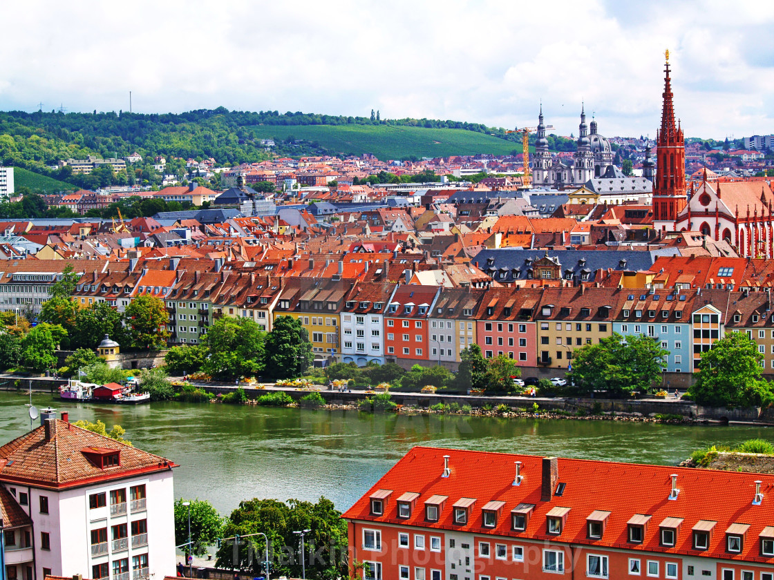 "Wurzburg Rooftops" stock image