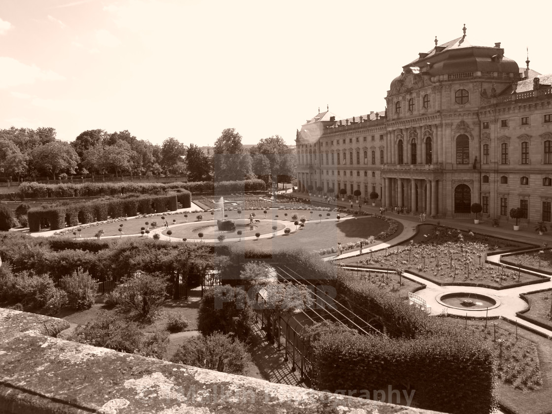 "Wurzburg Residence Gardens" stock image