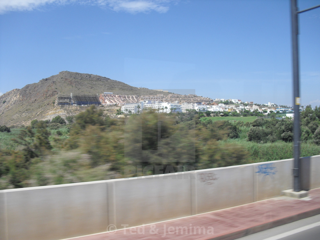 "Unfinished hillside apartments development Urbanizacion Atalayar Mojacar, Mojacar Playa, Almeria, Andalusia, Spain" by Ted & Jemima - $5.06 "Unfinished hillside apartments development Urbanizacion Atalayar Mojacar, Mojacar Playa, Almeria, Andalusia, Spain" stock image
