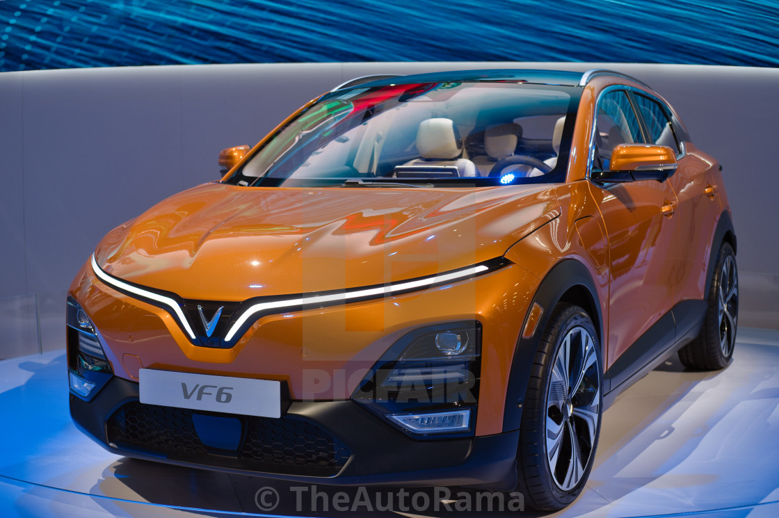 "Vinfast VF6 at the 2022 CES show in Las Vegas" stock image