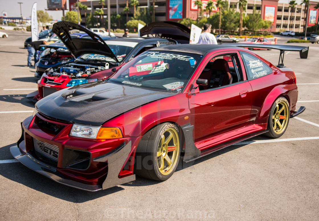 "Modified Mitsubishi Lancer EVO" stock image