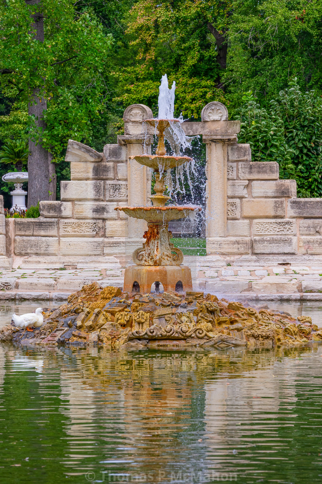 "Fountain with running water" stock image