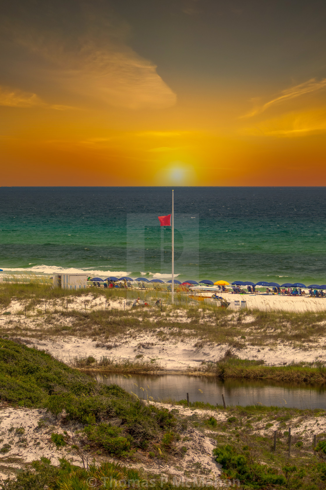 "Sunset at the beach" stock image