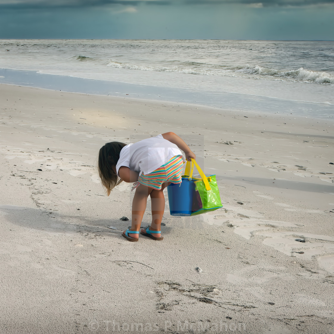 "What's on the beach" stock image