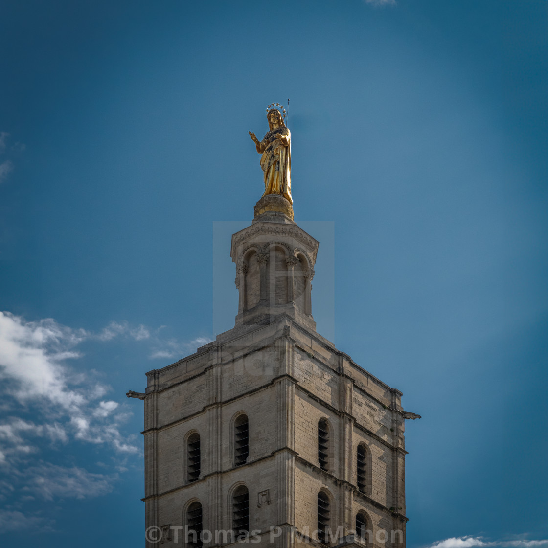 "In the city of Avignon, France, there is an ancient church." stock image