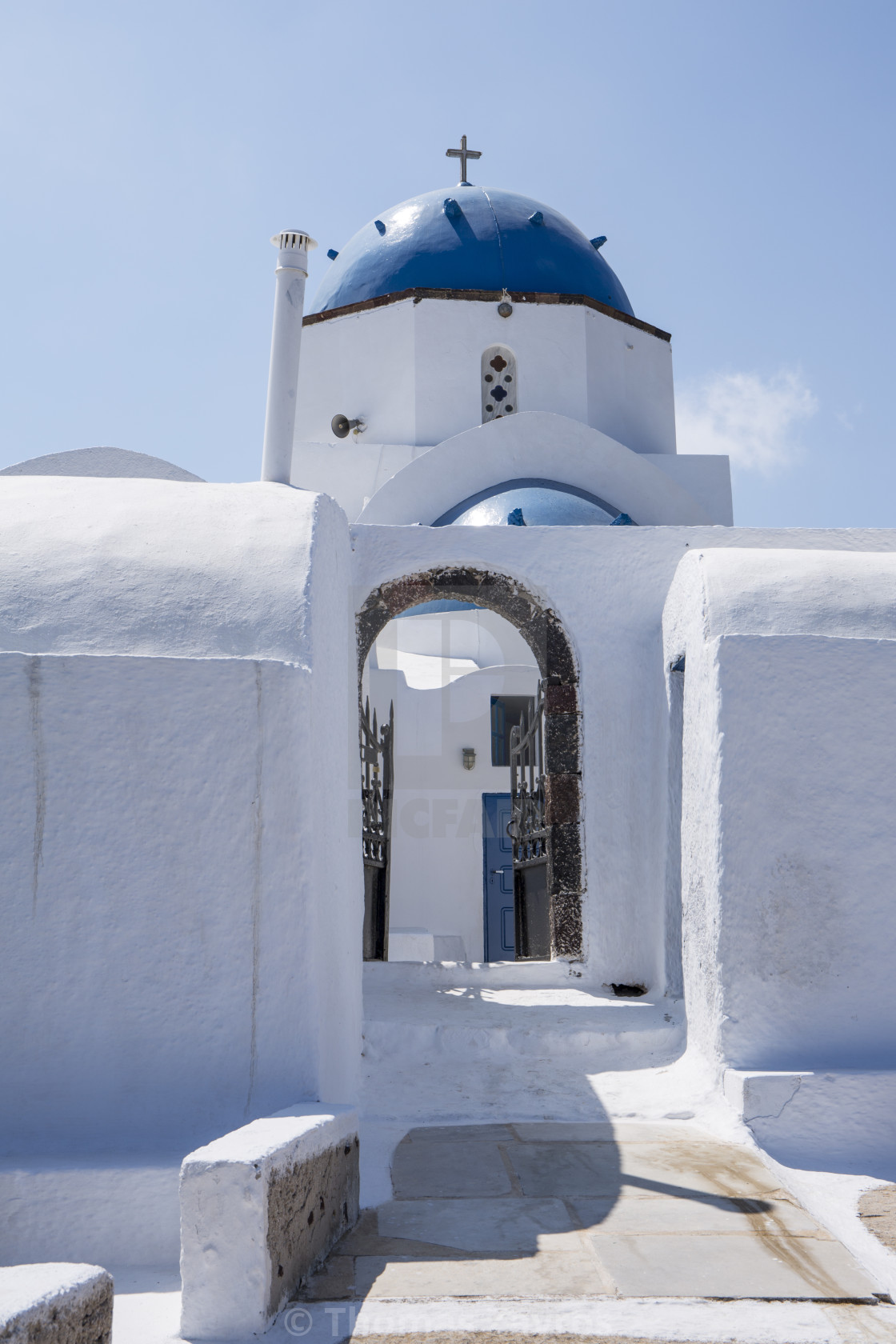 "Santorini Monastery Doorway" stock image