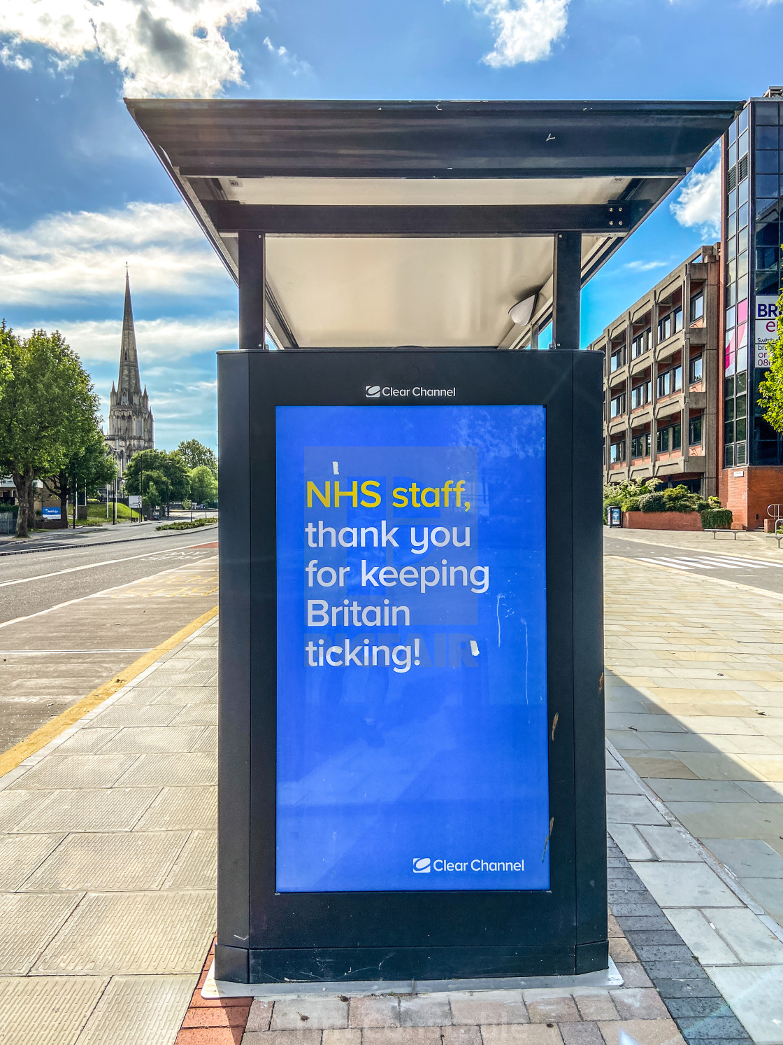 "Thank you NHS staff" stock image