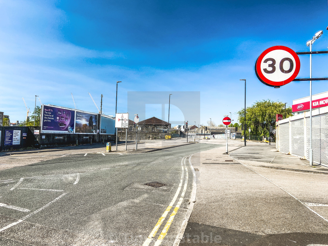 "Lockdown roads" stock image