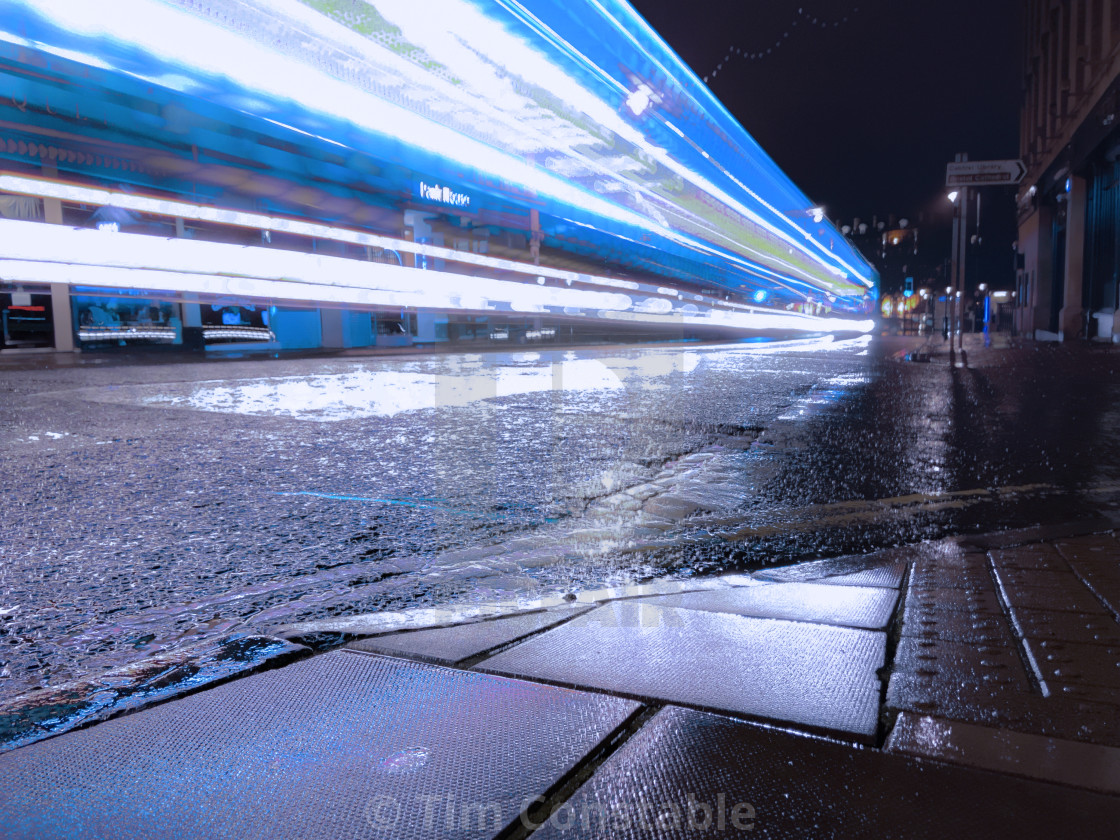 "The night bus" stock image