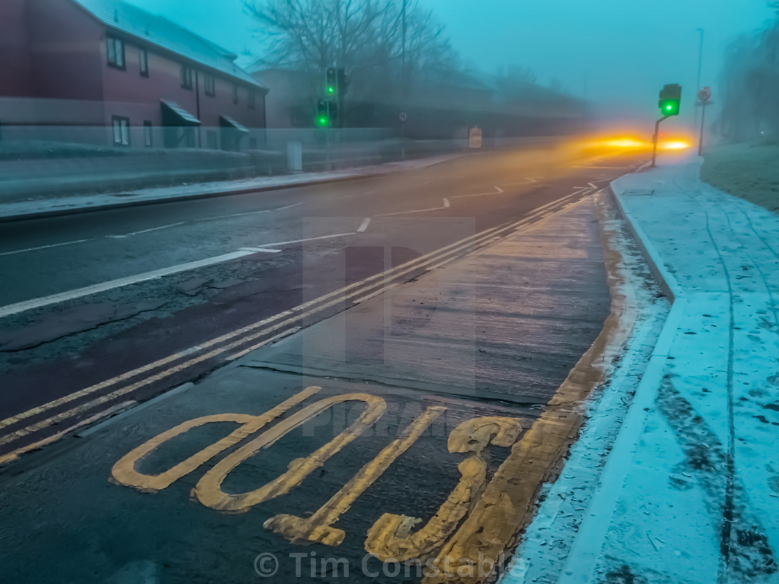 "Winter commuting" stock image