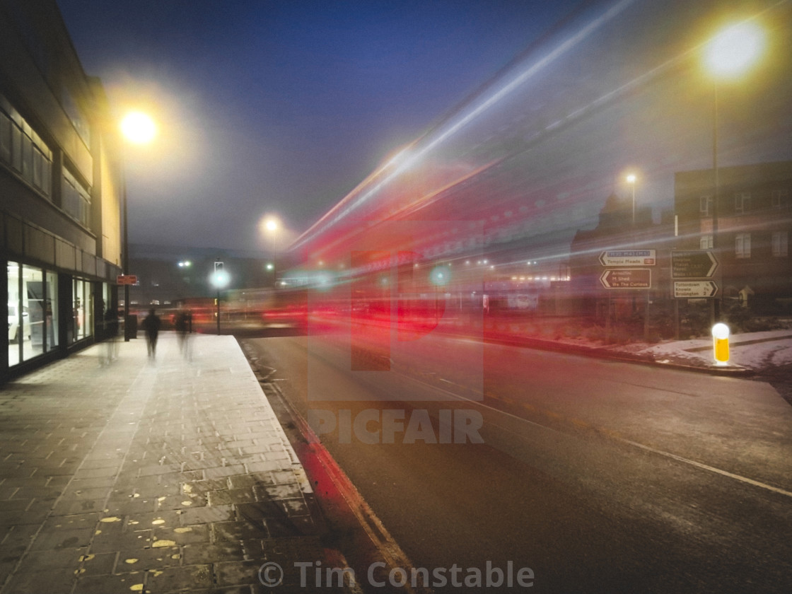 "City light trails" stock image