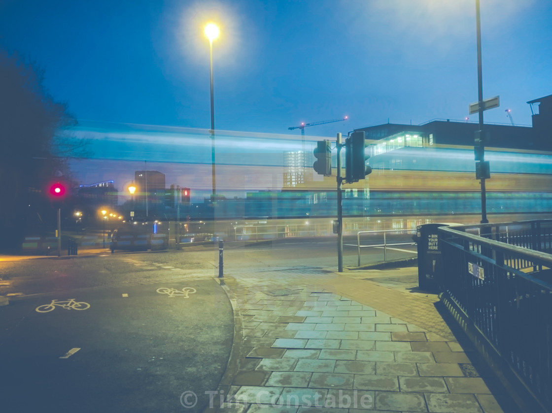 "Night bus" stock image