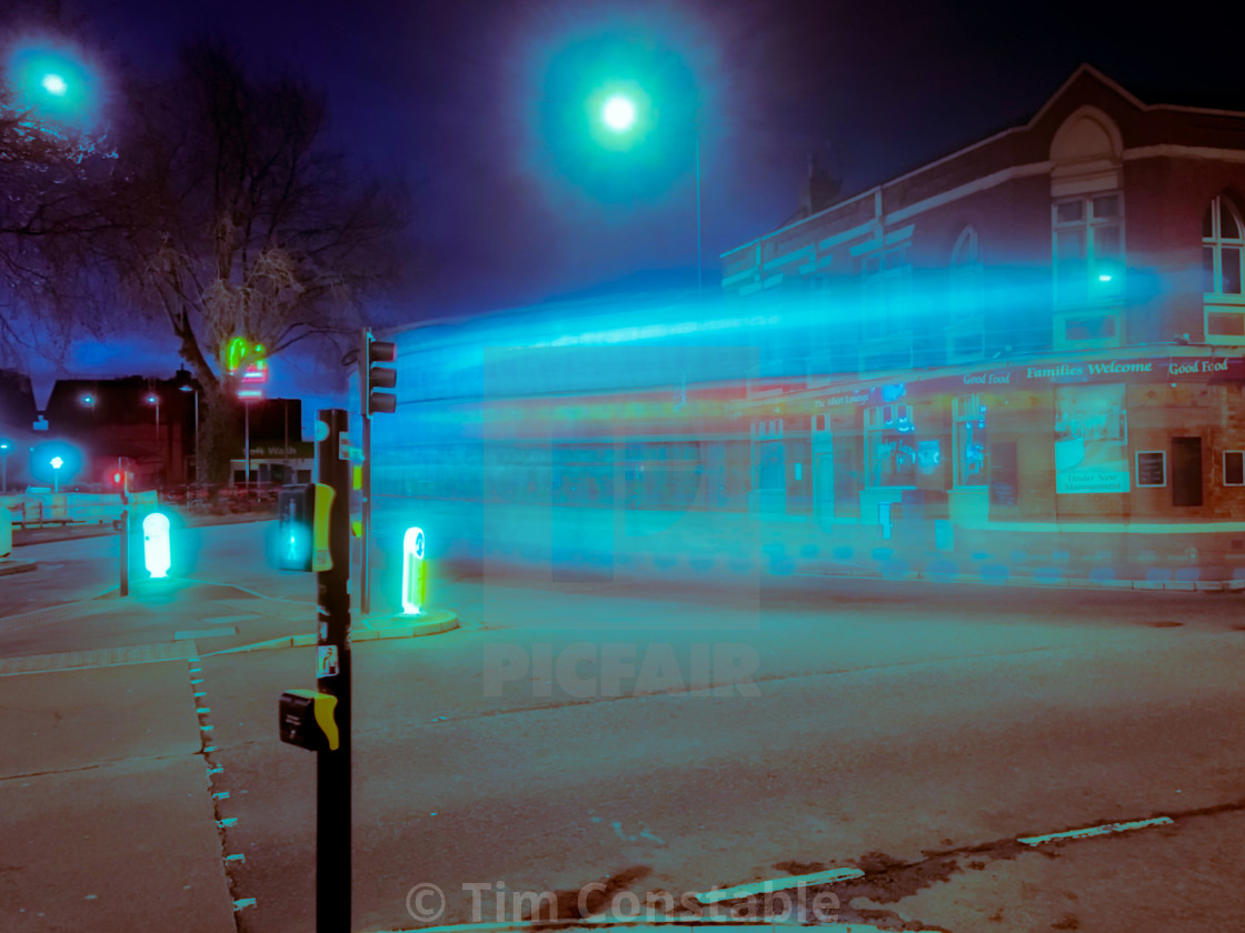 "The night bus" stock image