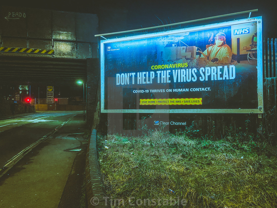 "Don't help the virus" stock image