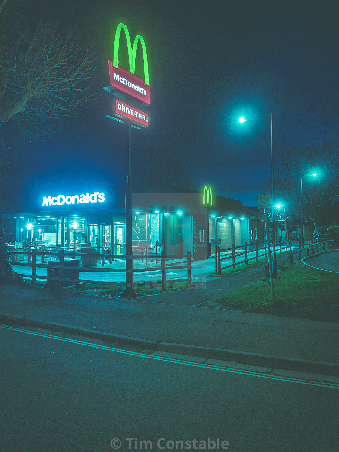 "Late night drive thru'" stock image