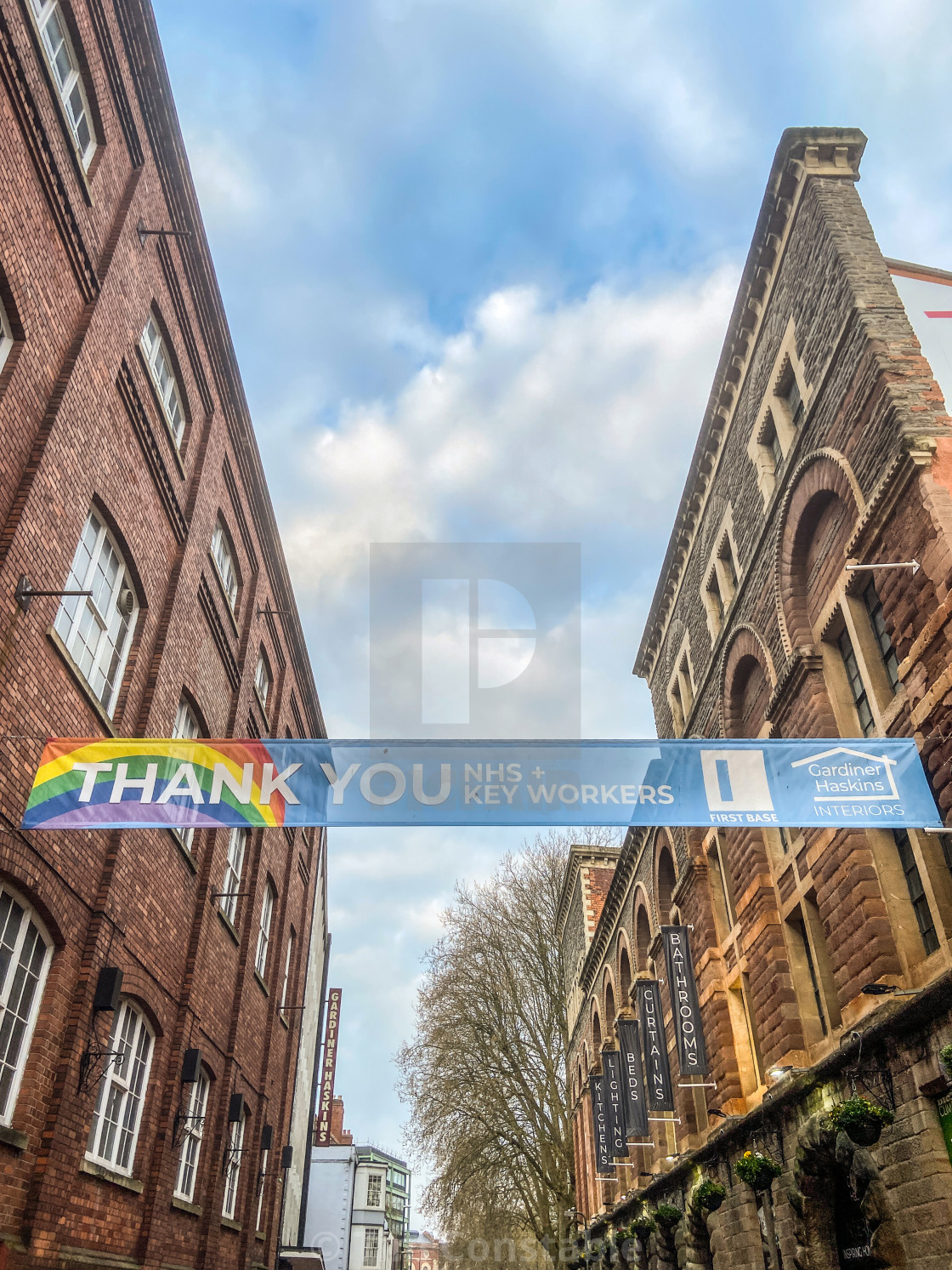 "Thank you NHS & key workers" stock image