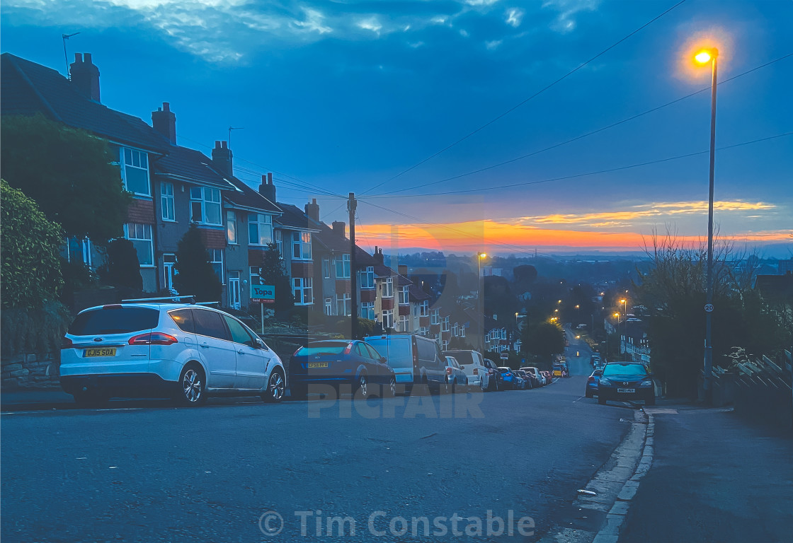 "Sunrise over Bristol" stock image