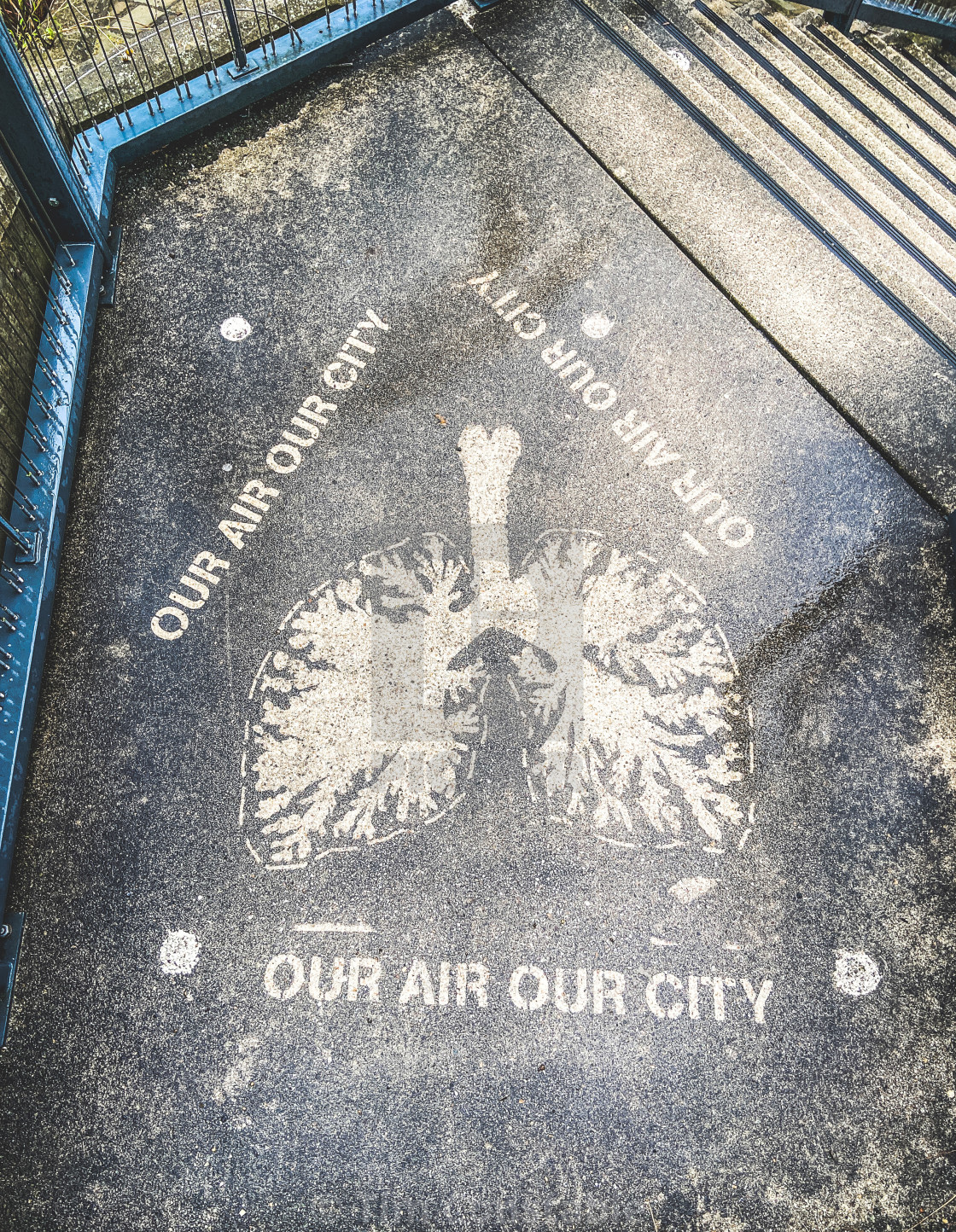 "Our air, our city" stock image