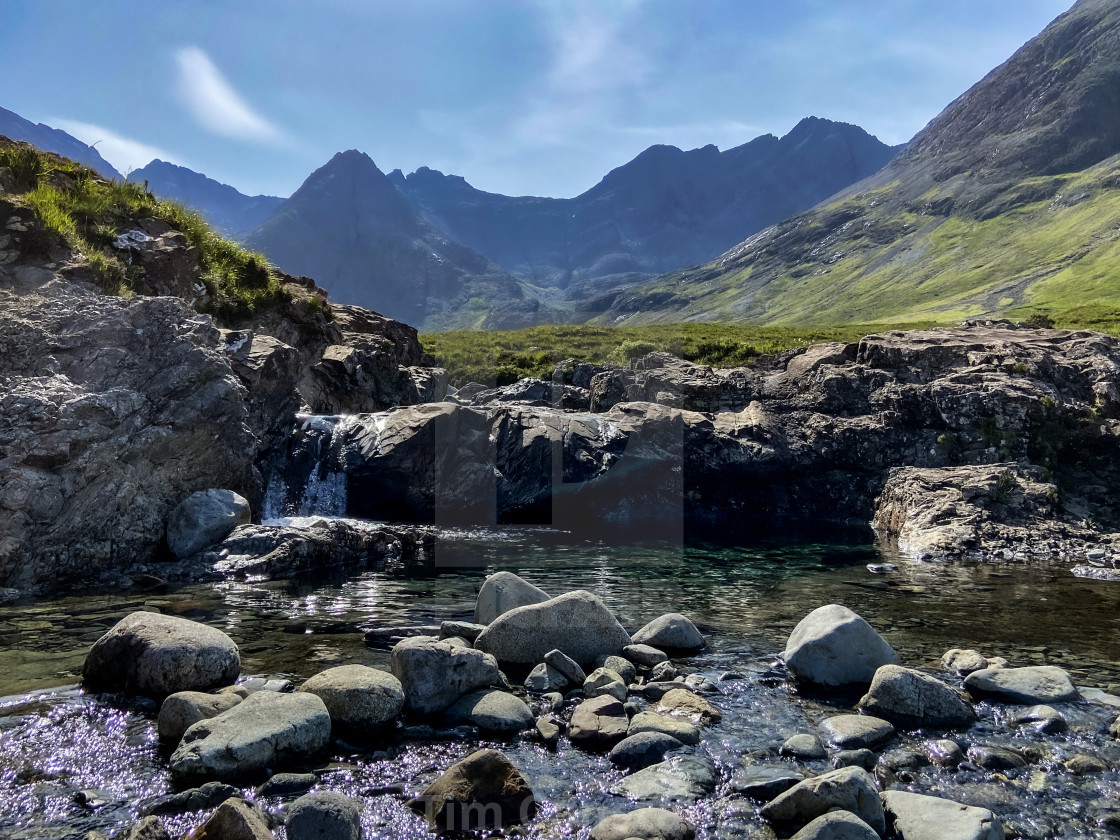 "Fairy pools on the Isle of Skye" stock image