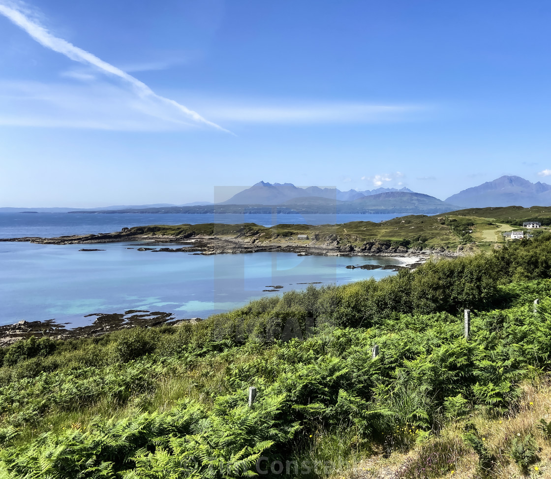 "Overlooking Tarskavaig beach" stock image