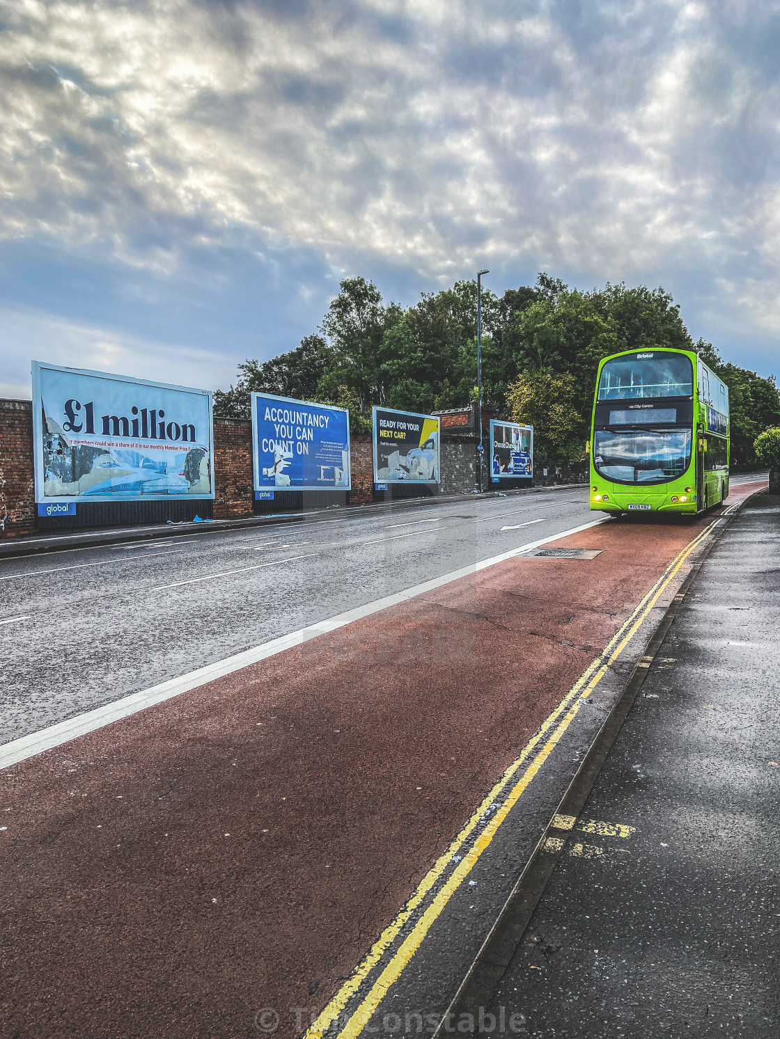 "It's better by bus" stock image