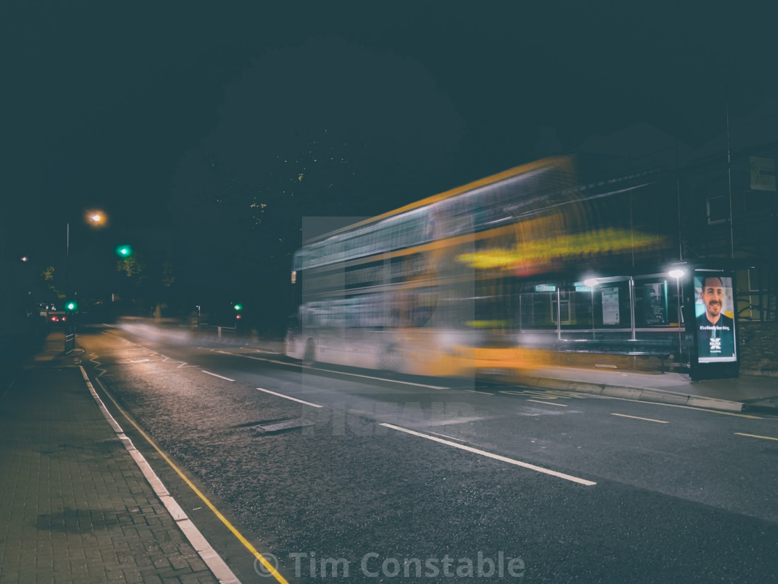 "Not stopping at this stop" stock image