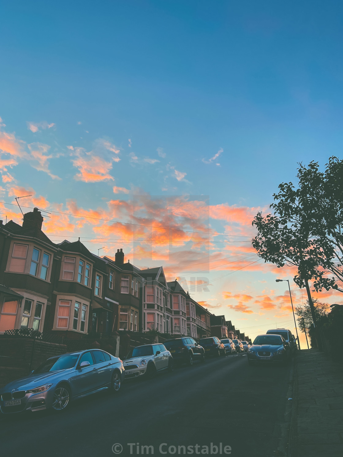 "Red sky in the morning" stock image