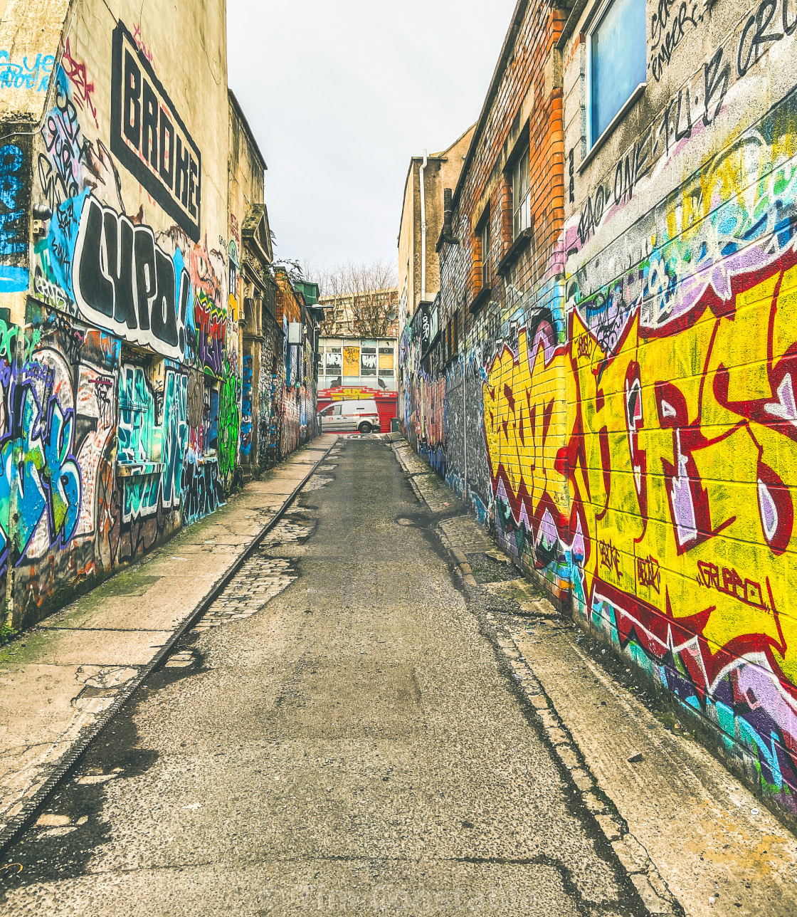 "Graffiti alley" stock image