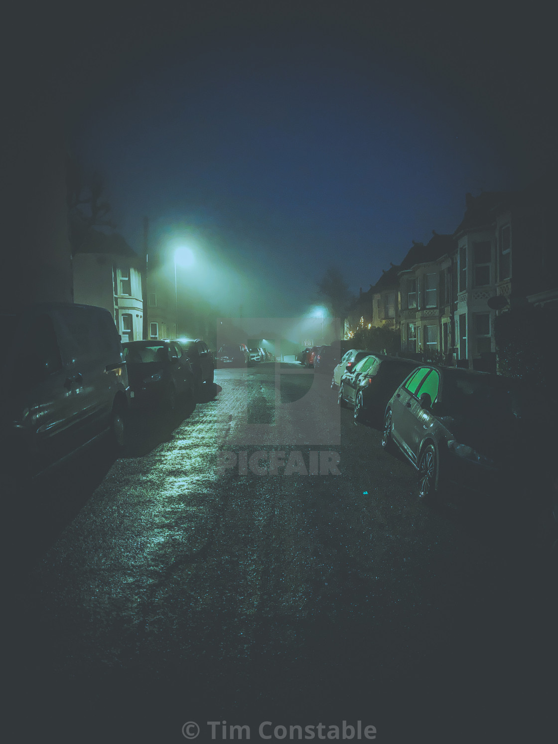 "Misty suburbs" stock image