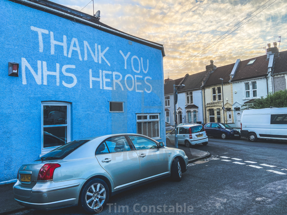 "Thank you NHS" stock image