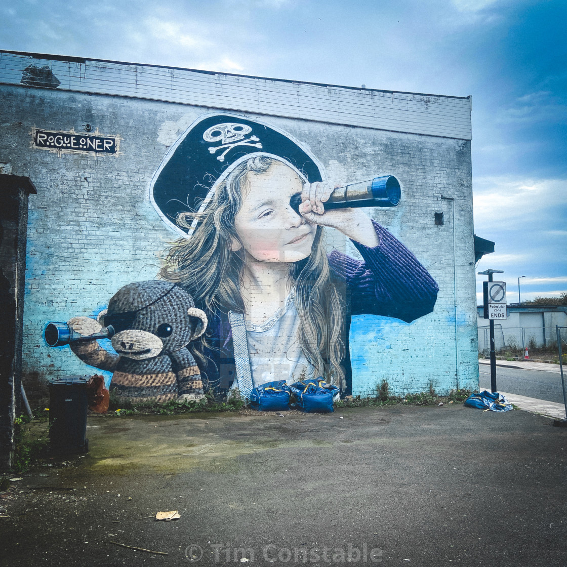 "Pirate mural" stock image