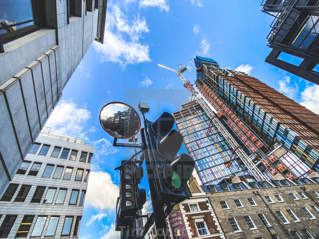 "Building the city" stock image