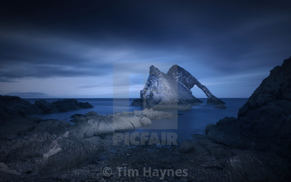 "Bow-Fiddle-Rock by Night" by Tim Haynes - $30.91 "Bow-Fiddle-Rock by Night" stock image
