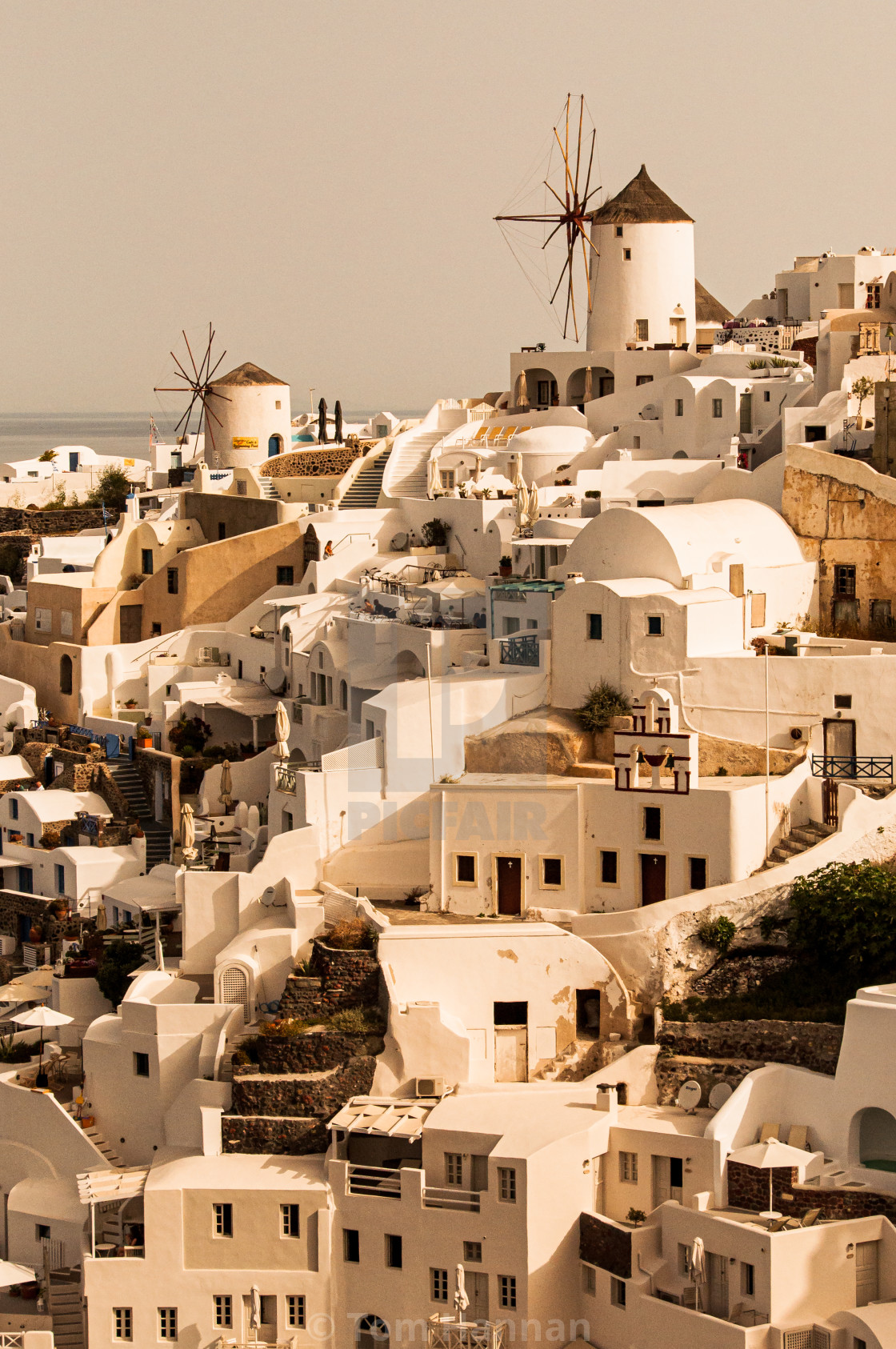"Santorini Windmills" by Tom Hannan - $12.65 "Santorini Windmills" stock image