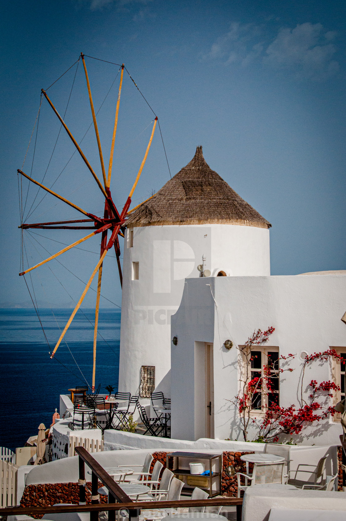 "Santorini Windmills" by Tom Hannan - $12.65 "Santorini Windmills" stock image