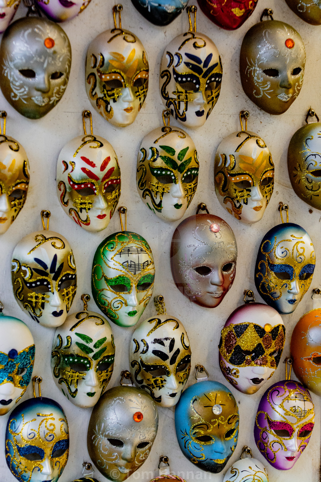 "Wall of Masks" by Tom Hannan - $15.87 "Wall of Masks" stock image
