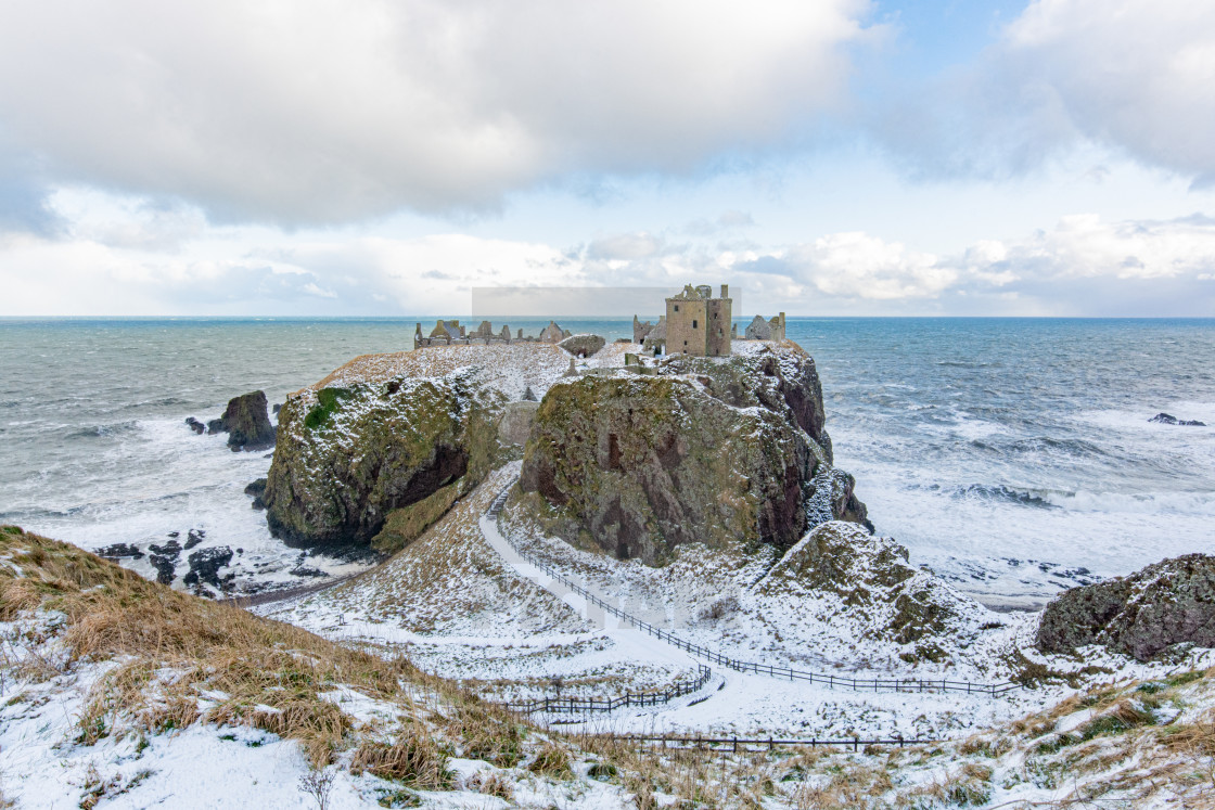 "Dunnottar Castle Winter" by Tom Hannan - $15.81 "Dunnottar Castle Winter" stock image