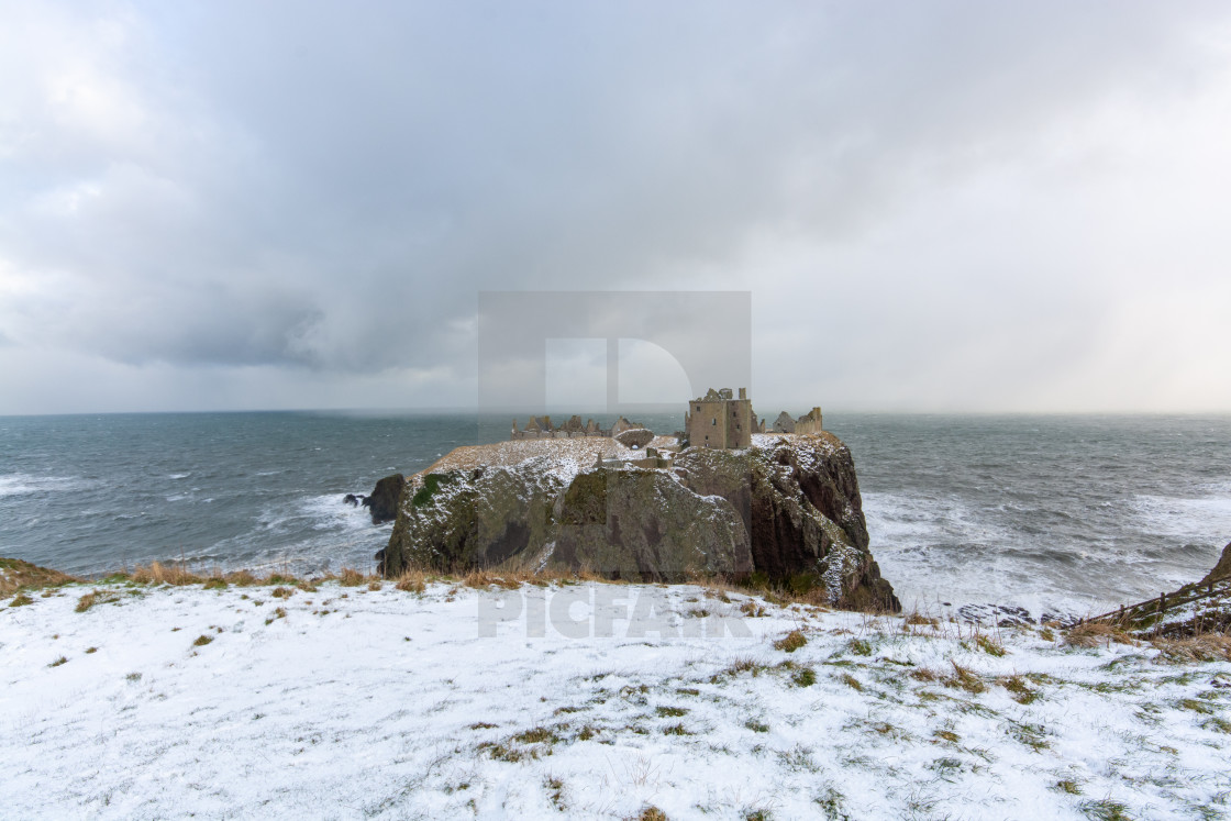 "Dunnottar Castle Winter" by Tom Hannan - $15.81 "Dunnottar Castle Winter" stock image