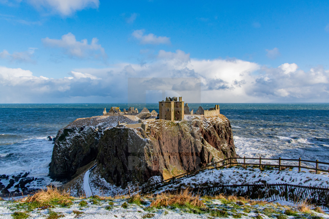 "Dunnottar Castle Winter" by Tom Hannan - $15.81 "Dunnottar Castle Winter" stock image