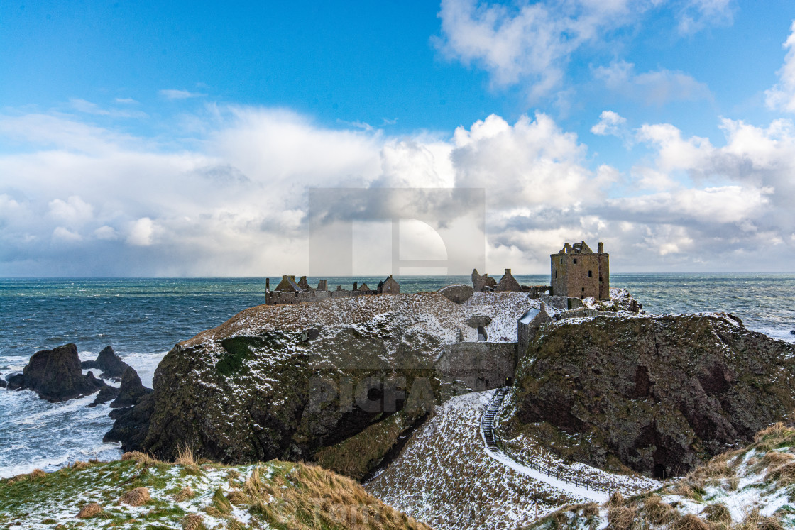 "Dunnottar Castle Winter" by Tom Hannan - $15.81 "Dunnottar Castle Winter" stock image