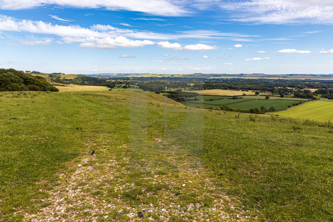 "View southeast from the Pewsey Downs" by Tony Bridge - £30.00 "View southeast from the Pewsey Downs" stock image