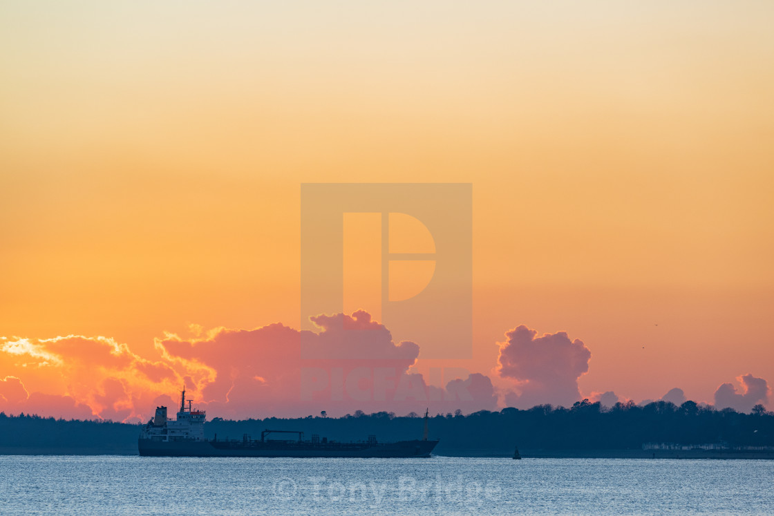 "Sailing into the sunset" by Tony Bridge - £40.00 "Sailing into the sunset" stock image