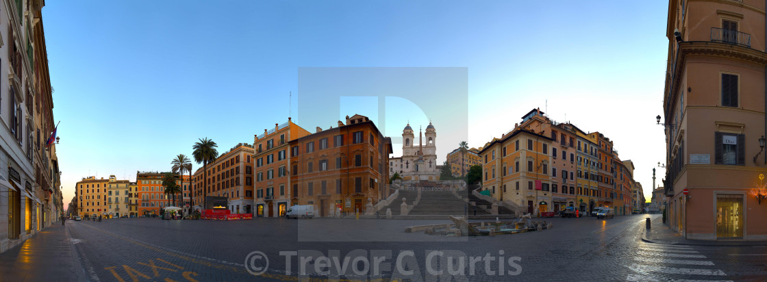 "Early Morning at the Spanish Steps - Rome" by Trevor C Curtis - £12.40 "Early Morning at the Spanish Steps - Rome" stock image