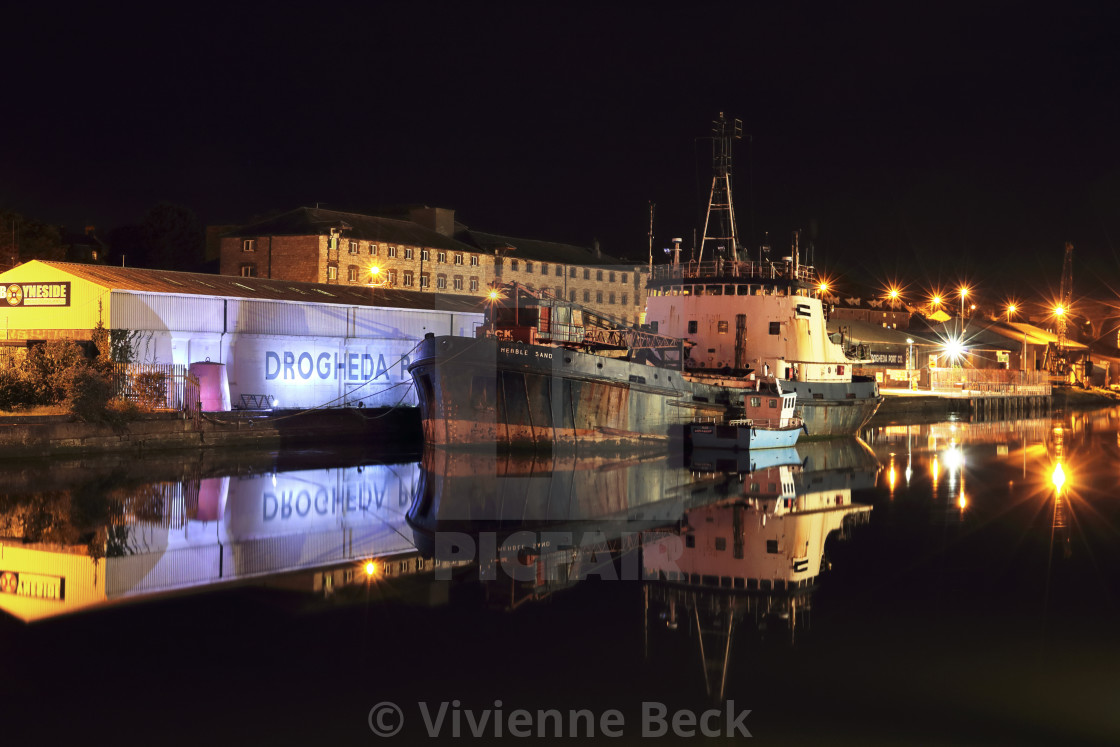 "The River Boyne at Drogheda" stock image