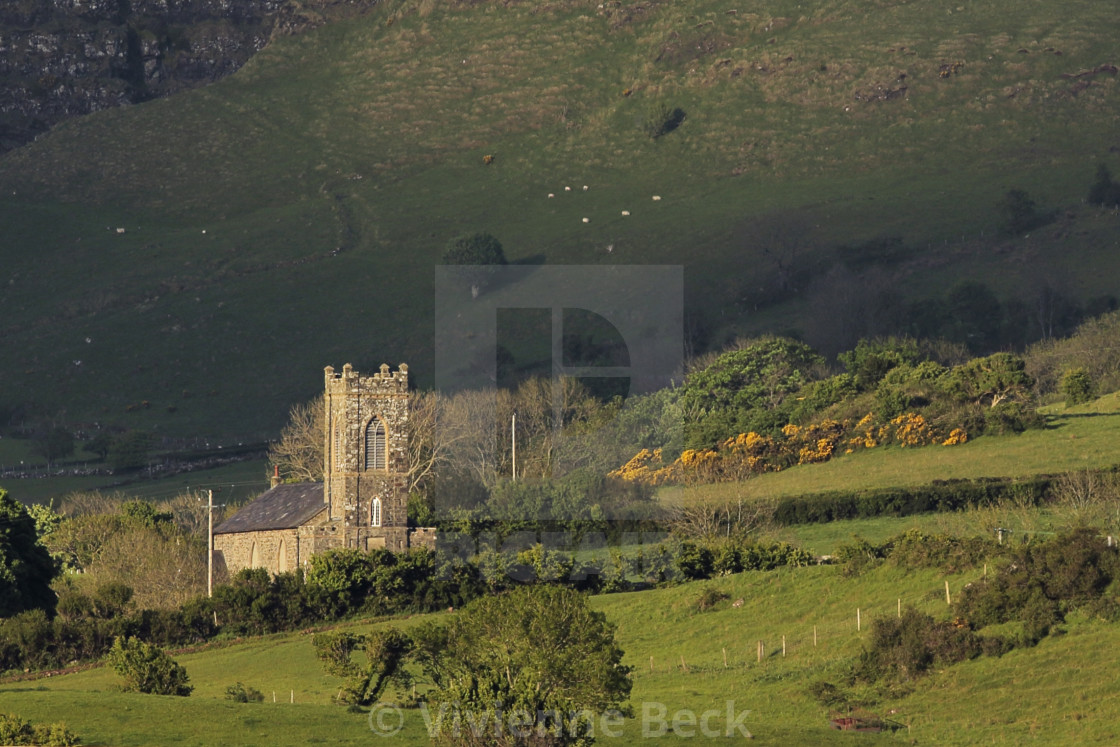 "Tamlaghtard Church, Magilligan" stock image