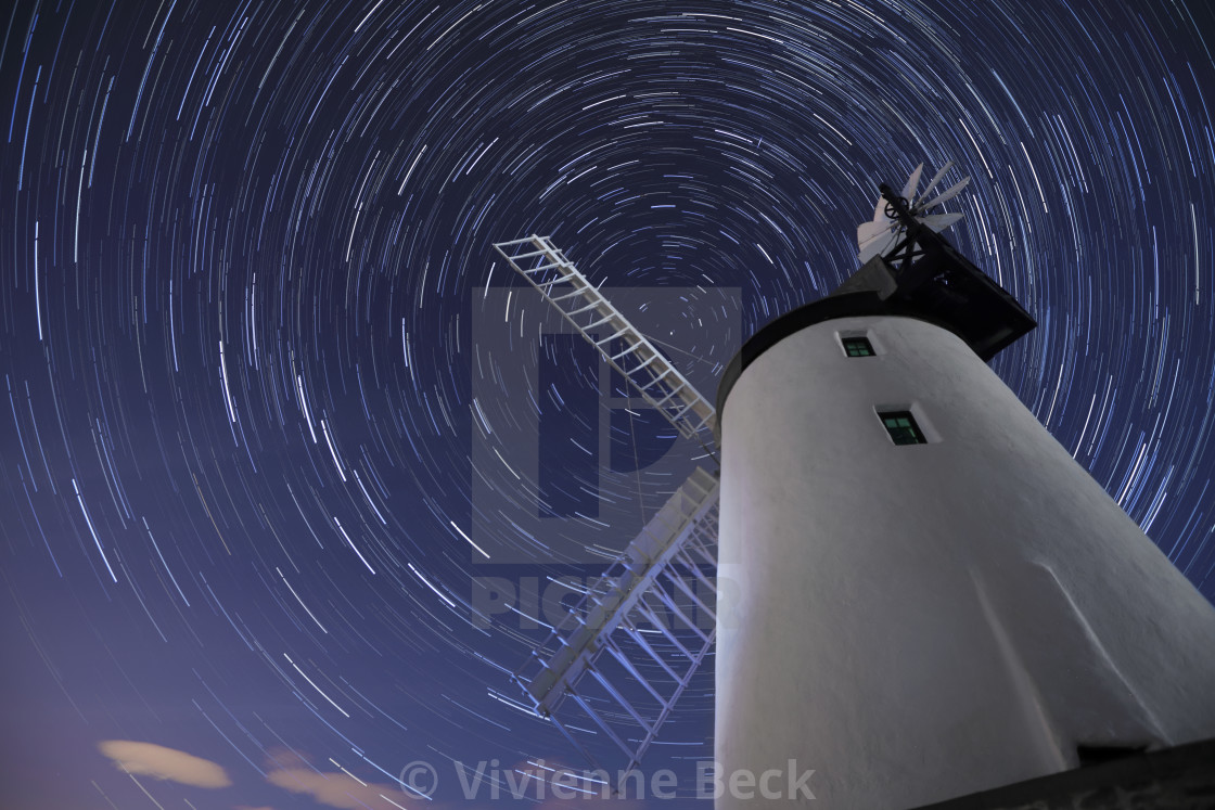 "Spining at Ballycopeland Windmill" stock image